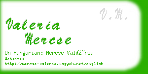 valeria mercse business card